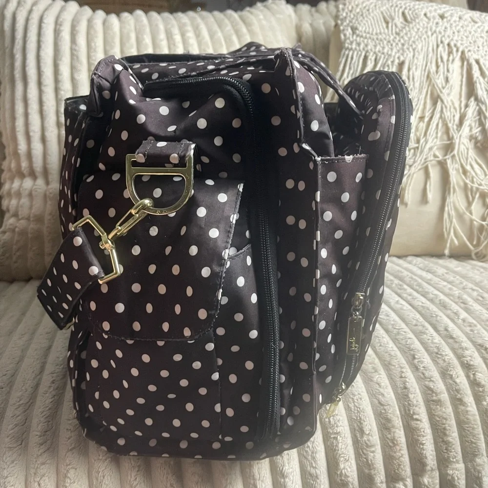 Ju-Ju-Be Black and White Polka Dot Baby Bag​